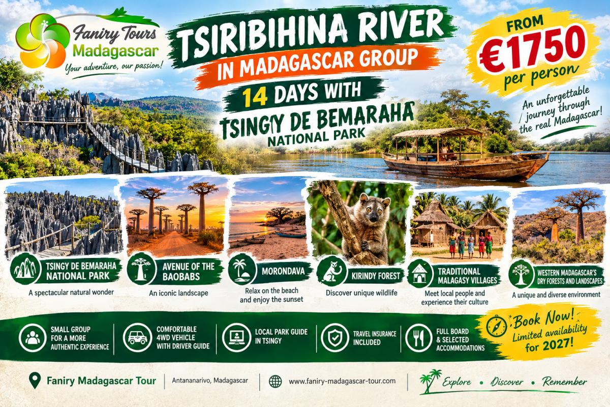 Tsiribihina River tour in Madagascar 2027
